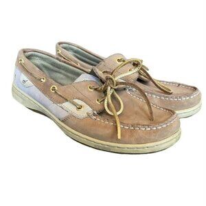 Sperry top sider womens size 9 gold and tan
